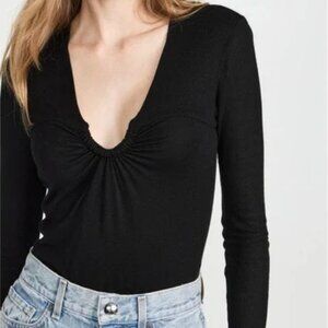 Iro 'Hallya' Black Viscose Top